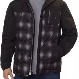 Pendleton Plaid 650 Fill Down Hooded Jacket Men's XL Like New